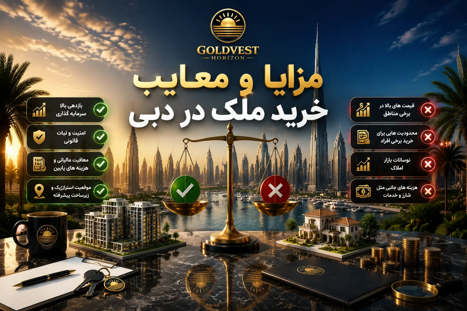 مزایا و معایب خرید ملک در دبی