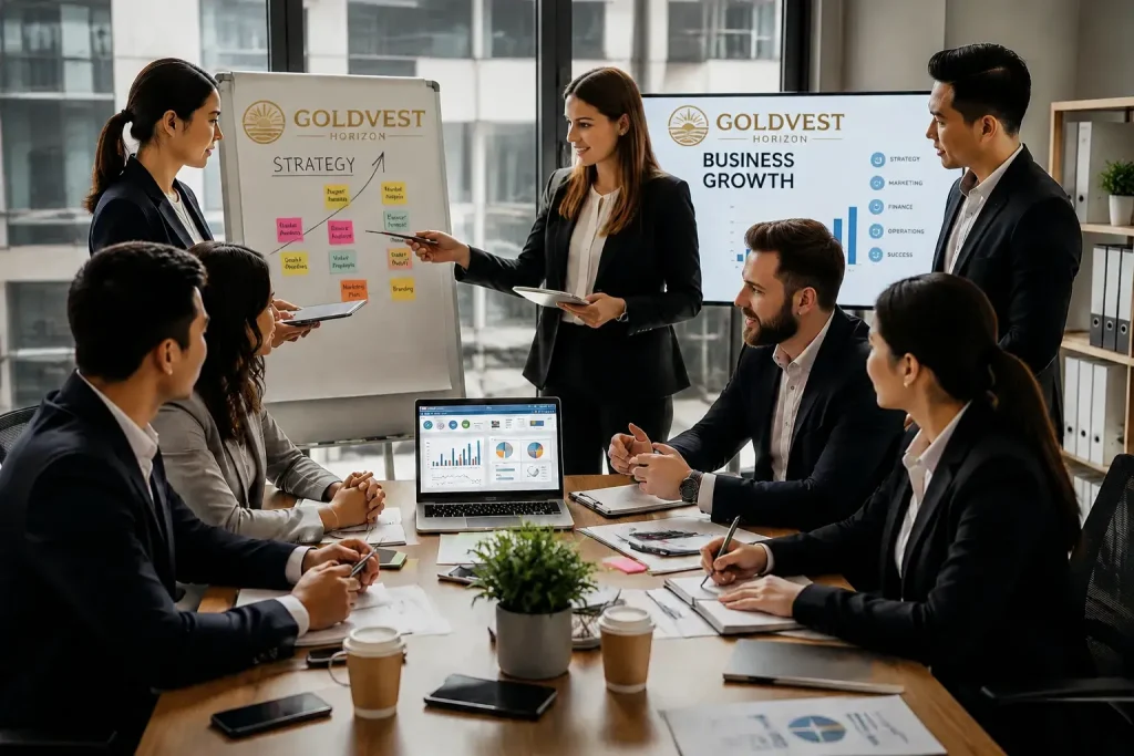 Business consulting services and growth strategy solutionsa