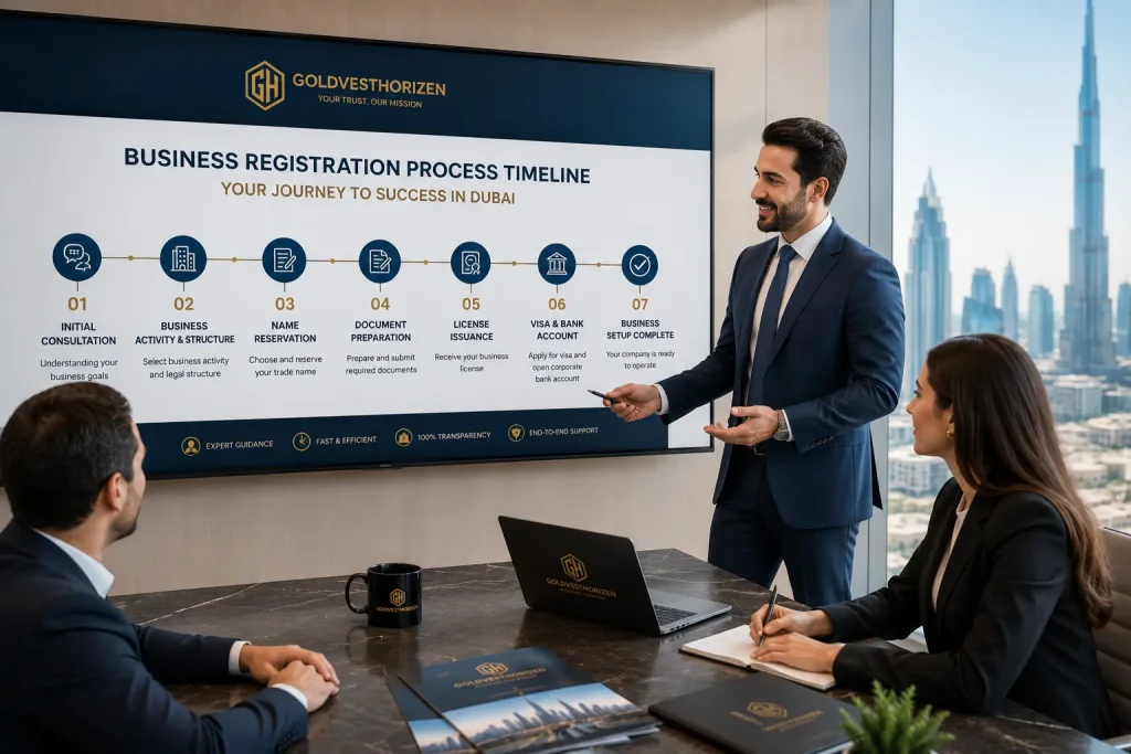 Company registration process steps in Dubai