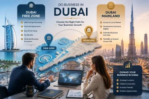 Mainland and Free Zone trade license options in Dubai
